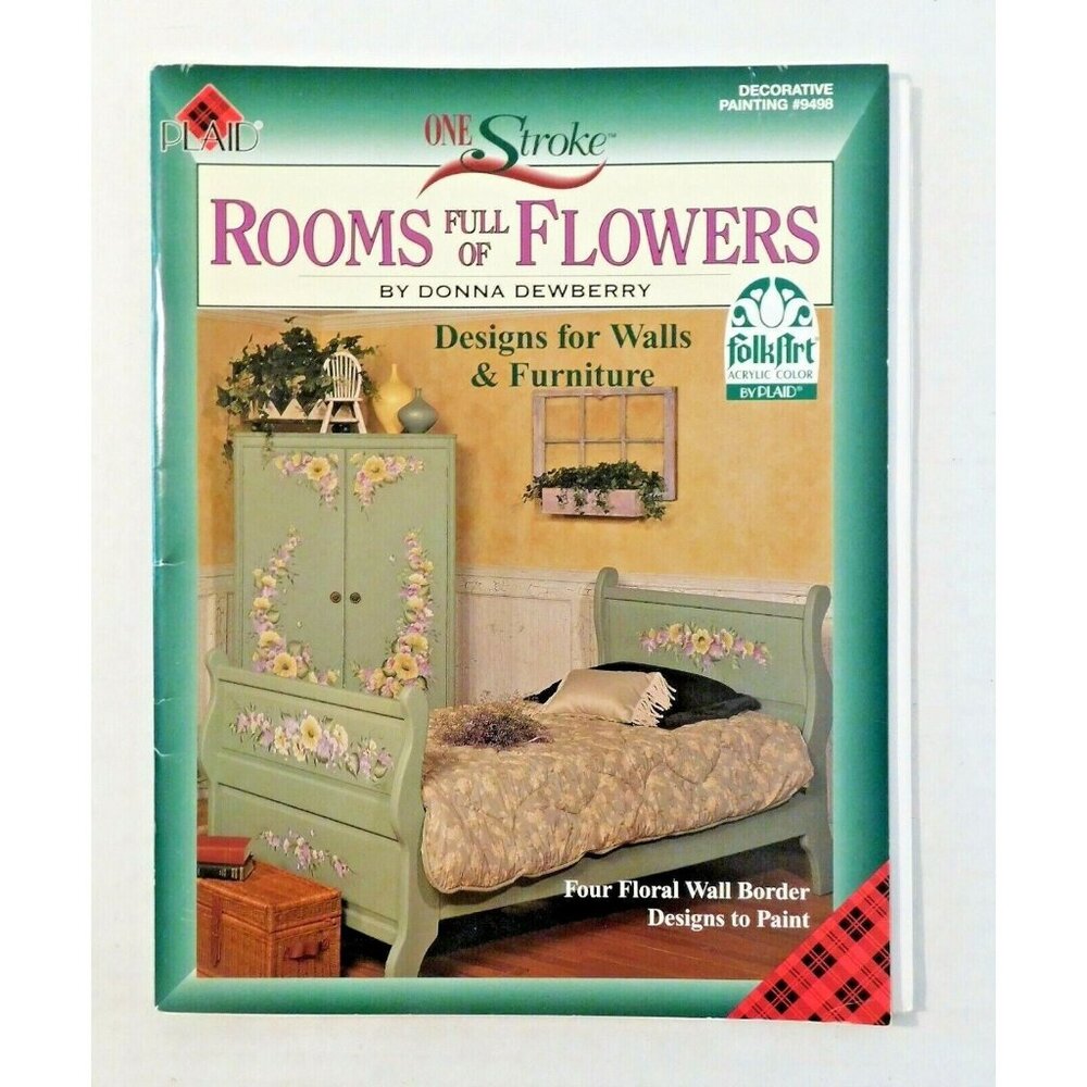Donna Dewberry Rooms Full of Flowers 2000 Decorative Painting Book Plaid